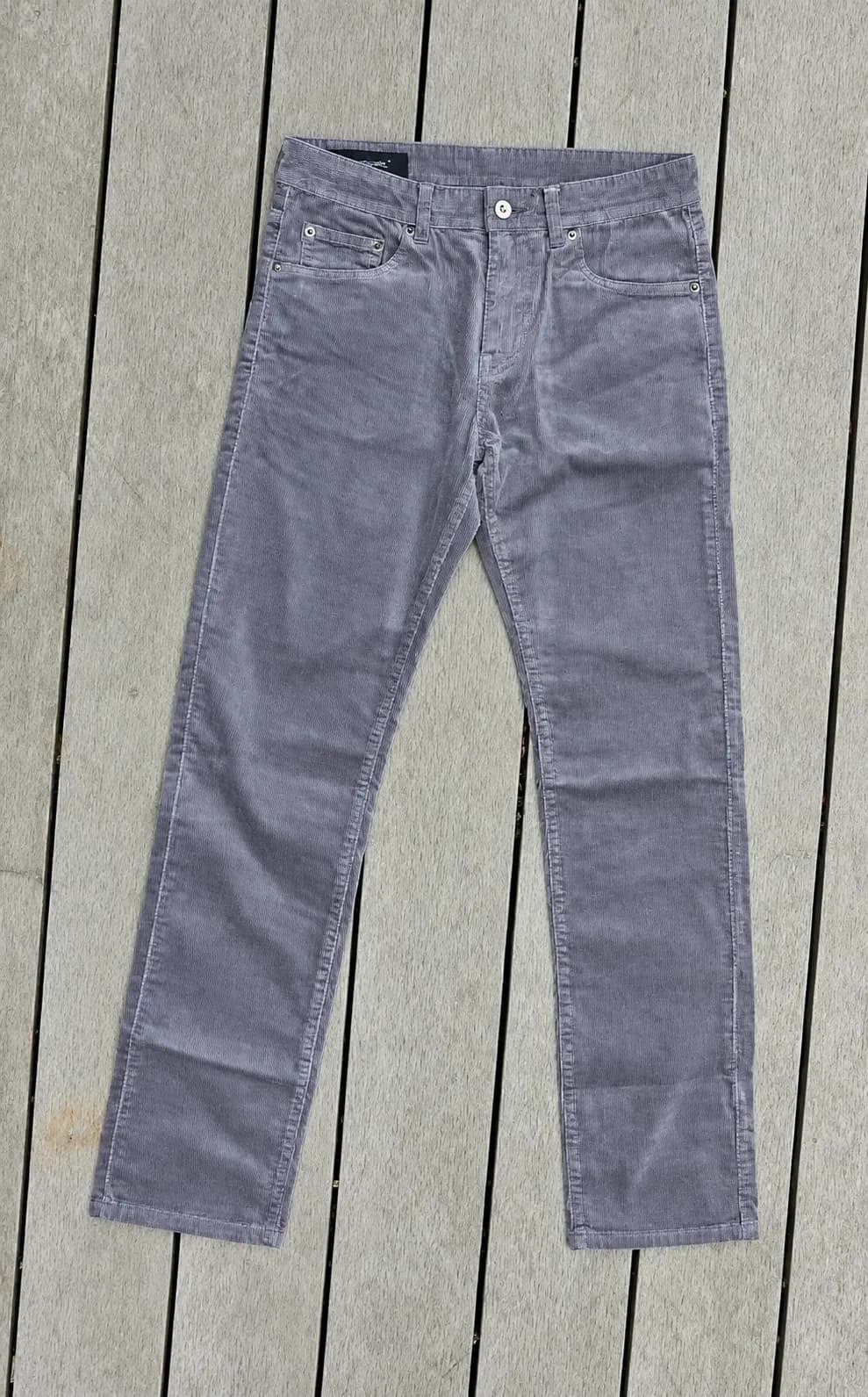 Jack Russel - Men Corduroy Pants - Klassik J-427/38 Corduroy Slim Fit Grey