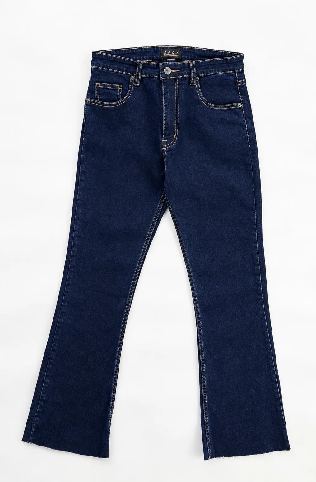 Jack Russel - Women Jeans - Klassik JF-122/BL Cropped Boot-Cut Medium Blue Mid Waisted