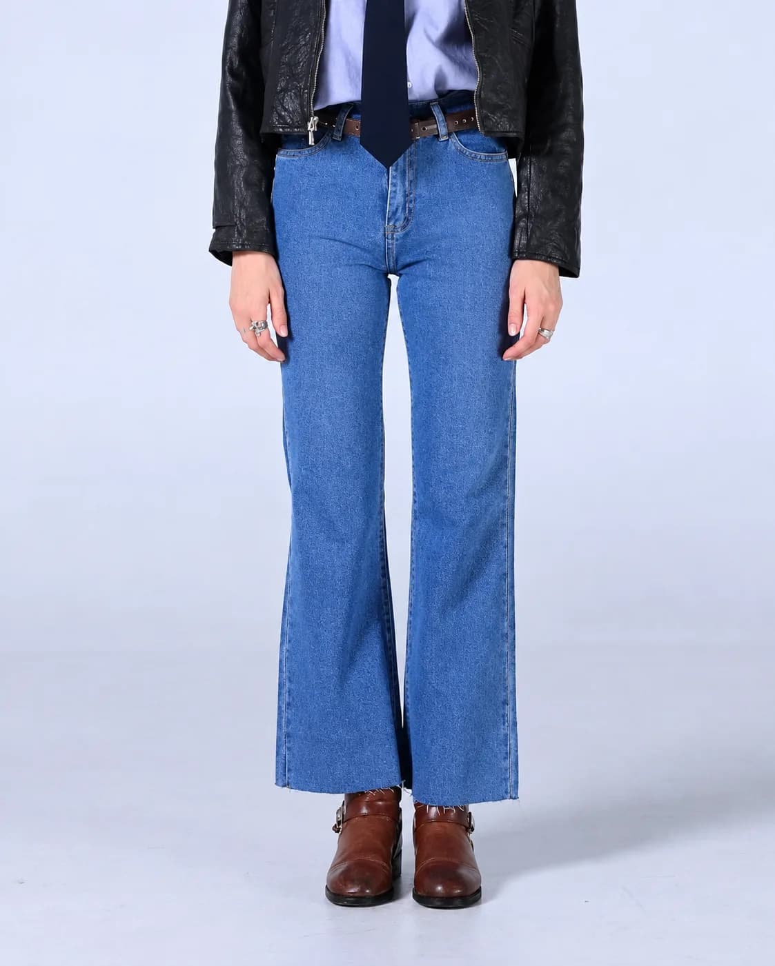 Jack Russel - Women Jeans - Handwerk JF-132 Bootcut Wide Light Blue Low Waisted