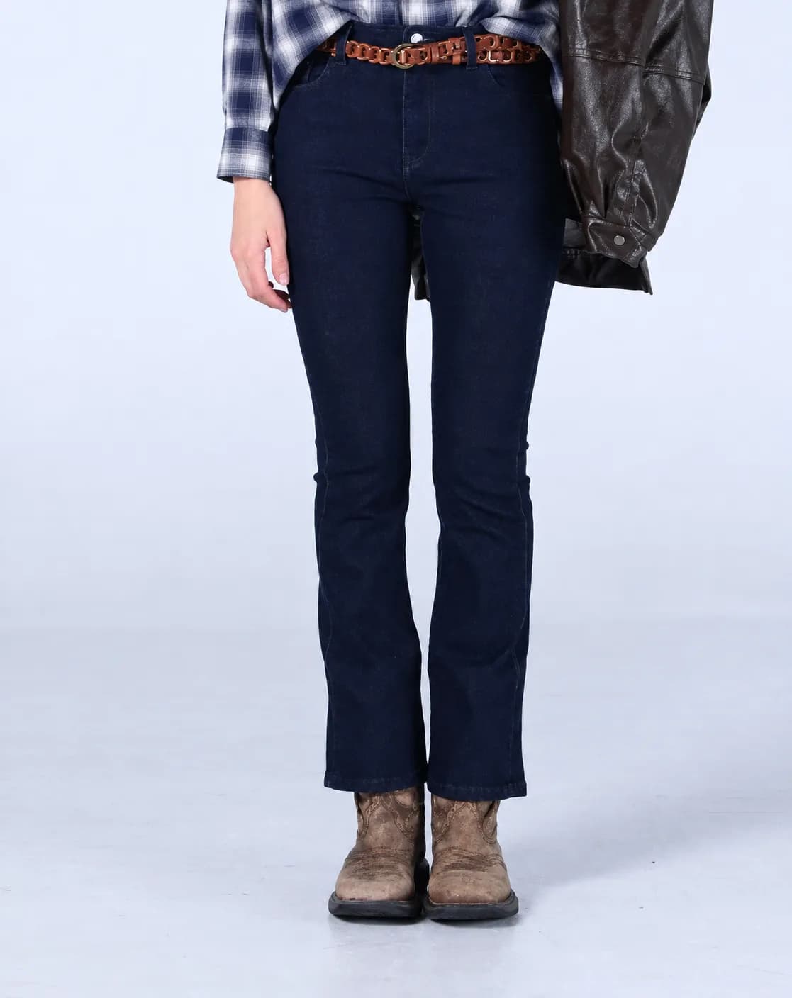 Jack Russel - Women Jeans - Klassik JF-BT/DB Boot Cut Dark Blue Mid Waisted