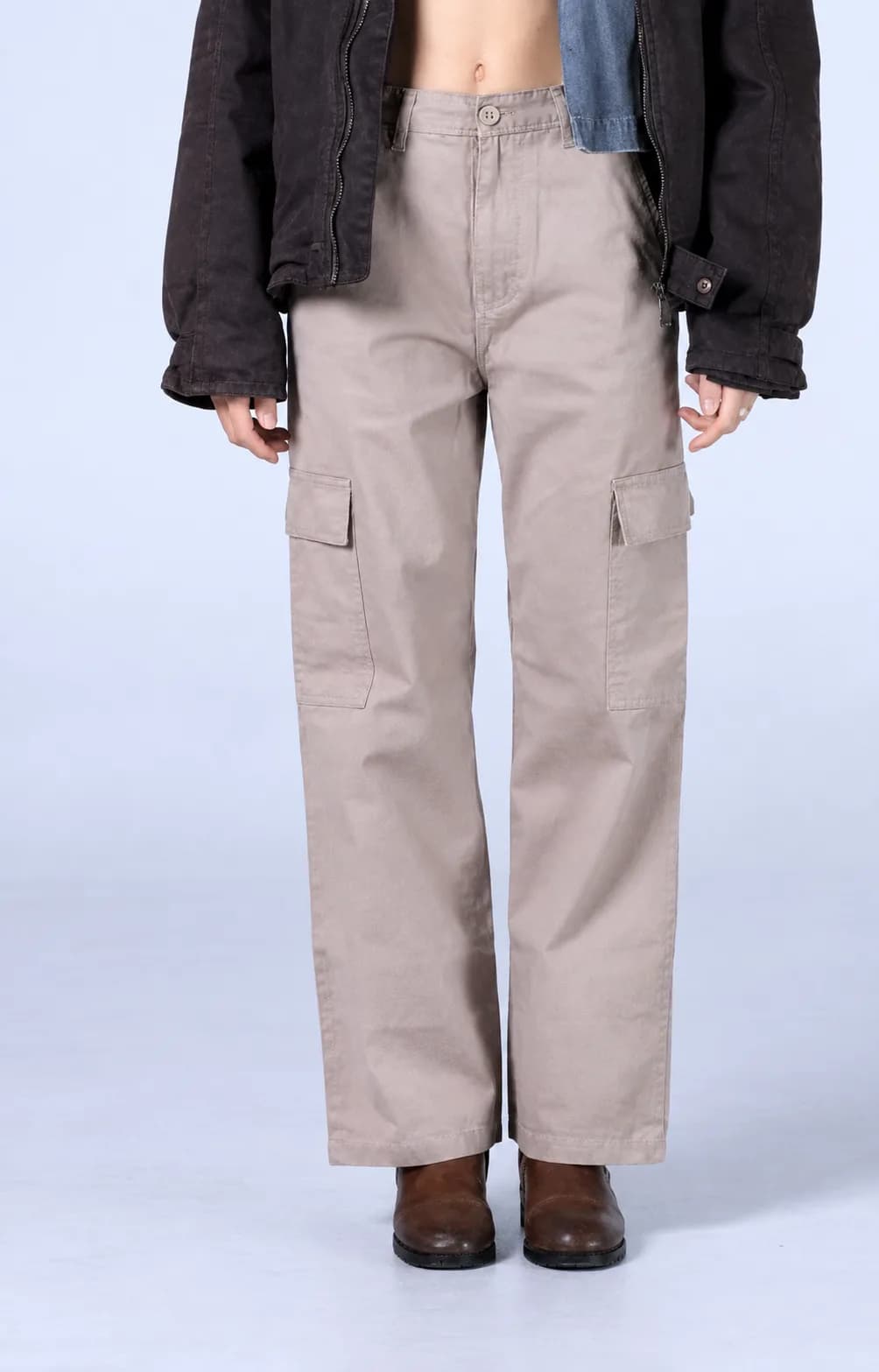 Jack Russel - Women Cargo Chino - Handwerk JF-CG/CR Straight Fit Cream High Waisted